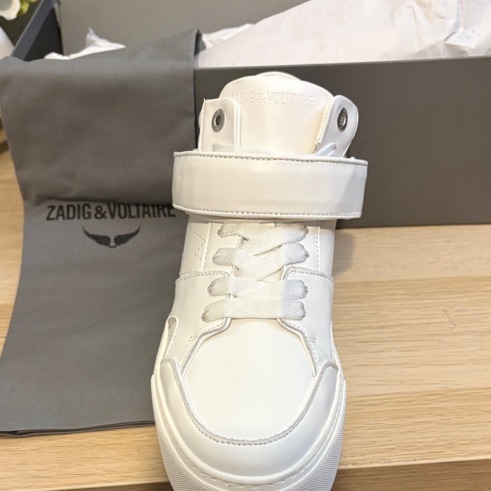Zadig & Voltaire Women's White High-Top Sneakers - Picture 3 of 10